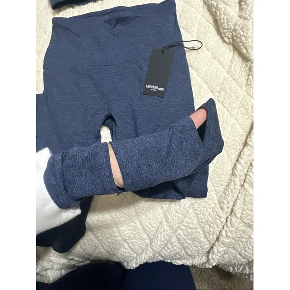 Lanston Activewear Set Cropped Bra high-rise Leggings NWT NWOT XS - Picture 3 of 8